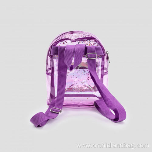Purple Jelly Sequin Kids Backpack
